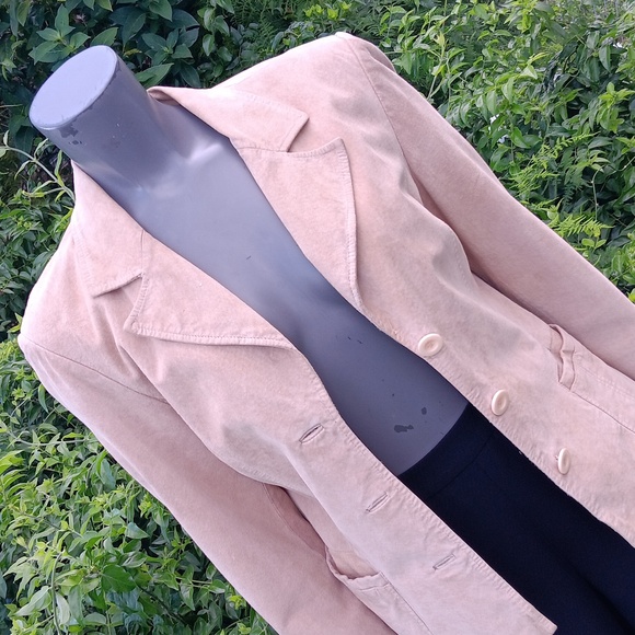 UNIFORM by JOHN PAUL RICHARD LADIES GENUINE SUEDE/LEATHER (3) BUTTON JACKET - Picture 11 of 17